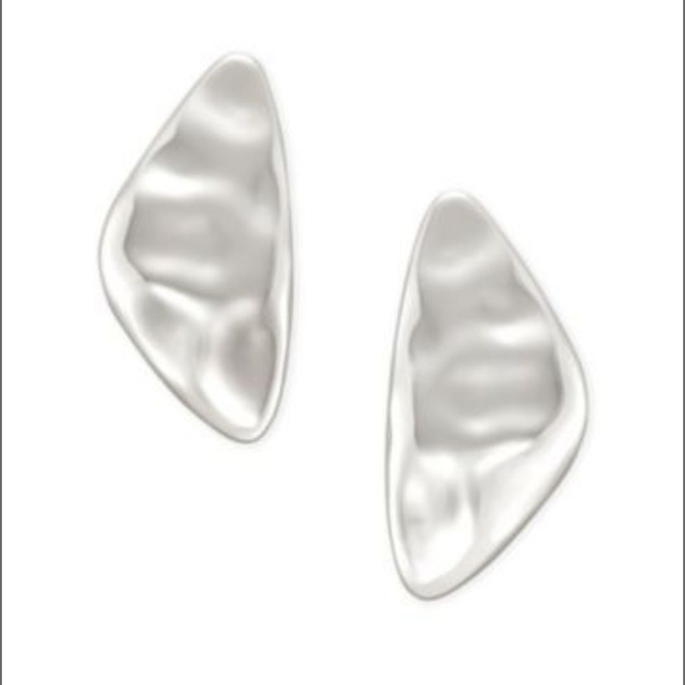 Kendra Scott Kira Statement Earrings Silver NWT